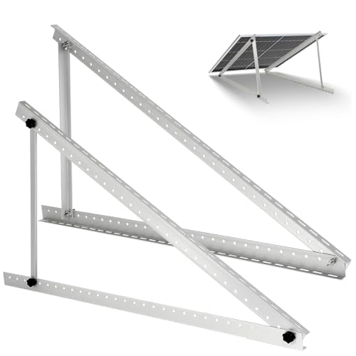 45in Solar Panel Mount Brackets, 1 Set 0 -90° Adjustable Solar Panel Tilt Mount Brackets, Solar Panel Stand Support 100-400W Solar Panels, Load Capacity 260lbs Solar Panel Mounting Brackets - size: 45in-1 set