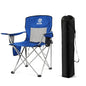 Elevon Camping Chair, Portable Folding Outdoor Chair with Arms, Cup Holder and Carry Bag - color: Blue
