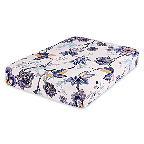hyha Printed Couch Cushion Covers, Floral Sofa Covers Washable for 2 Cushion Couch, Stretch Pattern Outdoor Cushion Covers for Patio Furniture with Elastic Bottom(Medium, Vintage Flower) - color: Beige, size: Seat Cover Medium
