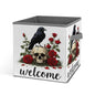 Raven Skull Roses Foldable Storage Box with Handle Organizer Containers for Home Office Clothes Office Supplies - color: style-1
