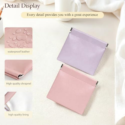 YZRIZX 4PCS Makeup Bag for Purse, Small Pocket Cosmetic Bags for Travel, Portable Mini Purse Bag for Storage Coin, Jewelry, Cosmetic Accessories Organizer Pouch
