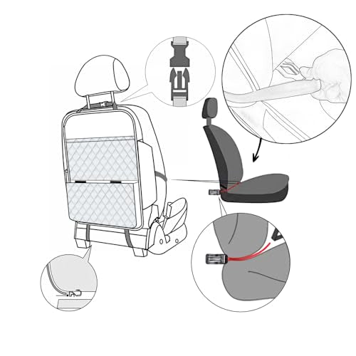 TAIKOO Seat Back Protector,Shields Seat Backs From Kicks and Adds Storage | Keeps seat backs looking new for a long time. Easy to install and clean. 2-piece set - color: Blue
