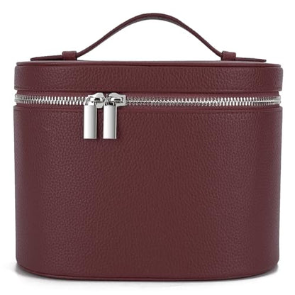 YFGBCX Makeup Bag Vanity Case with Removable Divider Travel Toiletry Bag Portable Cosmetic Bag Makeup Organizer Case - color: Burgundy