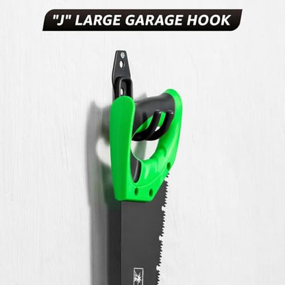 2PCS Wall Mounted Storage Hook is Used for Hanging Steel Heavy-Duty Transparent Hooks, Suitable for Hanging Bicycles, Ladders, Garden Tools, and Large Items in Bathrooms and Kitchens DJA599-02