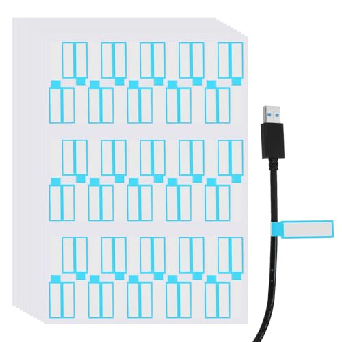 uxcell 300 Pcs Cable Labels, Waterproof Wire Cord Labels Tags, Cord Organizer Management Tags for Charger Cable Organizer Wire Markers Printer, Light Blue - color: Light Blue