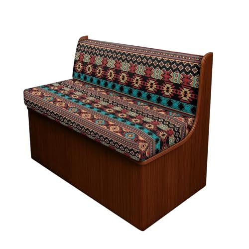 RV Dinette Cushion Covers, Brown Aztec Tribal Pattern Non-Slip Camper Seat Cover Dinette Booth Stretch Sofa Furniture Protector Sofa Slipover for Travel Trailer Couch - color: Brown Aztec Tribal Pattern