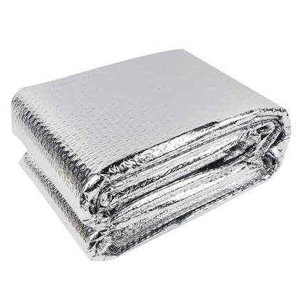 winemana Window Insulation Roll, 24IN x 15FT Reflective Heat Shield Bubble Film, Double-Sided Aluminum Foil Insulation, Weatherproof Garage Door Cover for Windows, RV, Basement, Winter & Summer - size: 24 in x 15 ft