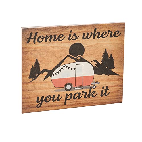 JennyGems Camper Gifts, Home Is Where You Park It Wooden Sign, RV Camping Gifts, Camper Decor, Made in USA - color: Home Is Where You Park It