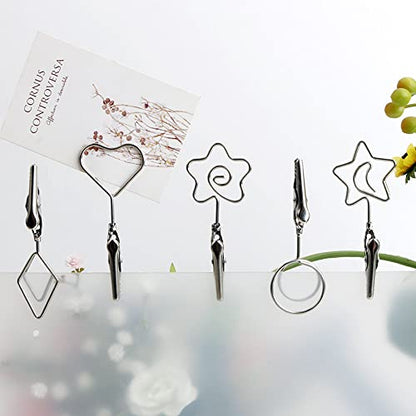 TFu Multi-Purpose Steel Wall Hanging Photo Display Cable Wire Rod with 12 Adjustable Clips for Hanging Photos Notes Postcard and Artworks (Rhombus) - size: Rhombus