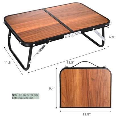 Folding Camping Table, Portable, Carry Handle | Mini Beach Table, Ultralight Compact Picnic Dining Low Table for Grill, Indoor Outdoor, Garden, Patio, BBQ, Party