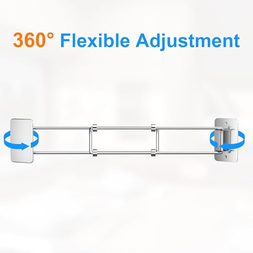 songsoso 2 Pack RV Shower Corner Storage Bar, Camper Shower Caddy, 7–13 Inches Adjustable Bathroom Organizer, Stainless RV Wall Accessories