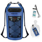 Piscifun Dry Bag, Waterproof Floating Backpack 10L/20L/30L/40L with Waterproof Phone Case for Boating, Kayaking, Fishing - color: Sapphire Blue, style: 20l