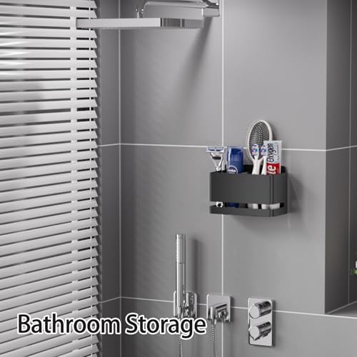 Aluminum Electric Toothbrush Holder - Bathroom Wall Mounted Toothbrush Holder (Black, Double Slot) - size: Double slot