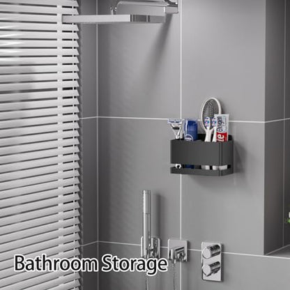 Aluminum Electric Toothbrush Holder - Bathroom Wall Mounted Toothbrush Holder (Black, Double Slot) - size: Double slot