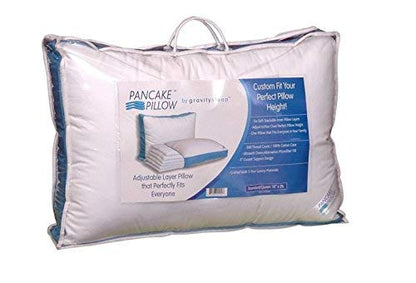 Pancake Pillow The Adjustable Layer Pillow. Custom Fit Your Perfect Pillow Height. King Size Luxury Pillow. - size: King