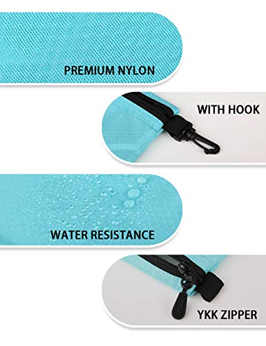 GOX Small Toiletry Bag for Men Bulk Cosmetic Bag Dopp Kit Carry On Zipper Pouch Organization Nylon Small Packing Sack Water Repellent - color: Blue