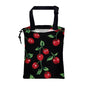 Car Garbage Bag Bright Red Cherries Hanging Canvas Car Trash Bag Drawstring Car Back Seat Organizer for Car Back Front Seat Console with Adjustable Buckle - color: Bright Red Cherries