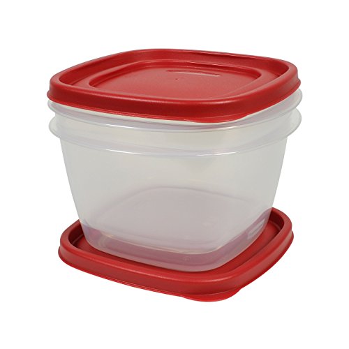 Rubbermaid Easy Find Lids Food Storage Containers, 7 Cup, Racer Red, 4-Piece Set - style: 7.0C/1.6L