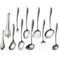304 Stainless Steel Cooking Utensils Set, 11 PCS Long Large Metal Cooking Utensil Tools Set, Mirror Polished Kitchen Gadget Cookware and Kitchen Tool Set, Dishwasher Safe