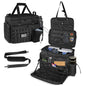 LIWSHWZ Patrol Bag Law Enforcement,Police Gear Bag for Car Front Seat Organizer with 15.6” Laptop Layer and Cup Holders,Multiple Compartments Police Duty Bags Fit Vehicle Passenger Seat - size: 17.32" L x 9.05" W x 11.4" H