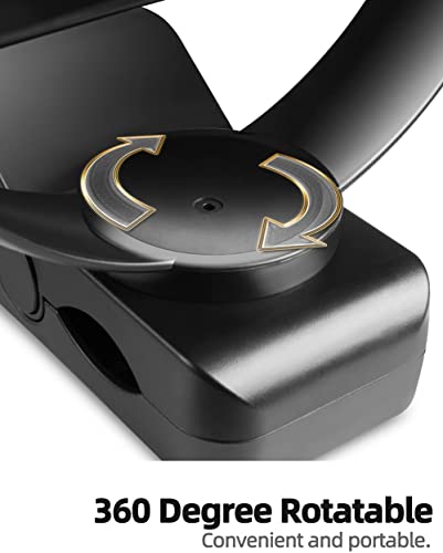 Viniper 6 inch Rechargeable Clip on Fan, 5000mah Battery Desk Fan : 360° Rotation & 3 Speeds Strong Wind Portable Fan, 8-30 Working Hours, Quiet and Powerful (Black,blue) - color: Black blue, style: 5000mah Clip fan