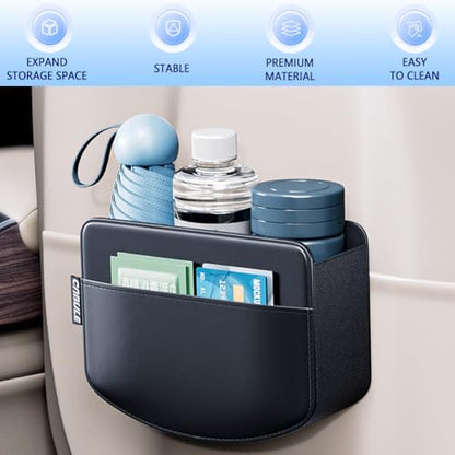 Tumecos 2Pcs Multifunctional Car Storage Box,Trash Can, Auto Door Side Organizer,Large Capacity Storage Bag,Foldable Back Seat Storage Pocket, Car Accessories Organizer Box(Style B) - style: Style B