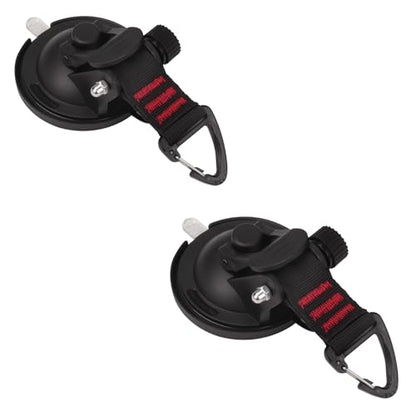 Heavy Duty Suction Cup Hooks, Car Camping Essentials Tie Down Suction Cups Anchor, Window Suction Cups with Hooks, Suction Cups for Glass, RV Van Car Awning, SUV Tent, Truck Camping, 2 Pcs - color: Red Line - 2 pcs