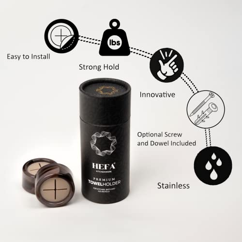 HEFA Acrylic Modern Kitchen & Bathroom Towel Hooks, 4 Pack, Smoky Midnight - color: Smoky Midnight, size: 4 Pack