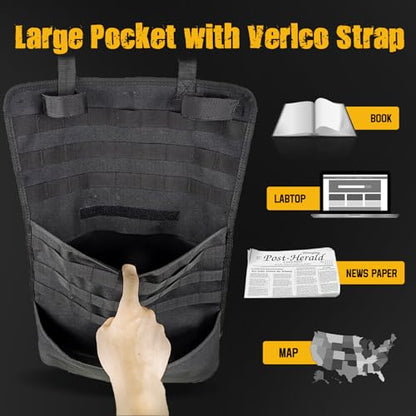 Tactical Car Seat Back Organizer | MOLLE Vehicle Seat Panel for Hunting Gear Storage, 1 Pack