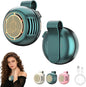 Mini Bladeless Fan Clip On with LED Display,5-Speed Portable Clip Fan 360°Rotatable,Rechargeable Small Personal Fan for Shirt Waist Belt Outdoor–Silent Suspended Whirlwind Fan Cooling(Upgrade Green) - color: Upgrade Green