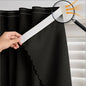 Adhesive Curtain - No Drilling, No Rod, Easy to Install Blackout Curtains for Window Blinds,Bedroom(Black 35 * 71in-1P) - color: Black, size: 35"W x 71"L (Pack of 1)