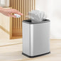 2.1 Gal Slim Bathroom Trash Can with Swing Lid, Rustproof Stainless Steel Small Garbage Can for Narrow Spaces & Toilet Side, Dog Proof Odor Control Waste Basket for Bedroom/Office, Silver - color: Silver