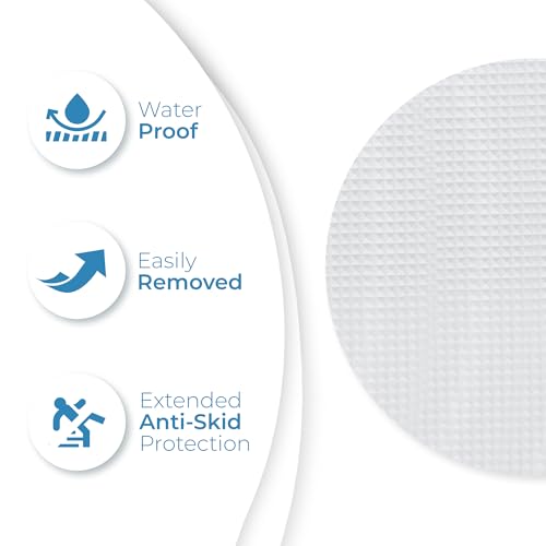 Anti Slip Shower Stickers 24 PCS, Invisible Non-Slip Shower Strips for Adults, Premium Adhesive Bath Tub Stickers (Clear) - color: Clear, size: Round