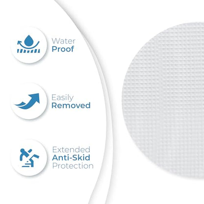 Anti Slip Shower Stickers 24 PCS, Invisible Non-Slip Shower Strips for Adults, Premium Adhesive Bath Tub Stickers (Clear) - color: Clear, size: Round