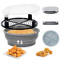 FJNATINH Collapsible Batter Bowl - Mess Free Better Breader Shaker Bowl with Lid Breading Shaker Container - Great for Fried Fish, Fried Chicken, Onion Rings, Wings & More,No Leak,Easy to Store,Gray - color: Gray