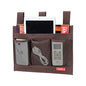 Zafit Hanging Bedside Caddy, Bedside Storage Organizer for Magazine, Phone, Remote control (Classic4 Pockets-Coffee)