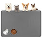 Lorvain 45" x 30" Cat Food Mat, Extra Large Silicone Pet Feeding Mat with Raised Edges, Pet Placemat for Cat Dog Food and Water Bowl Waterproof, Non-Slip, Easy to Clean, Floor Protection, Dark Grey - color: Dark Grey: 45" x 30"