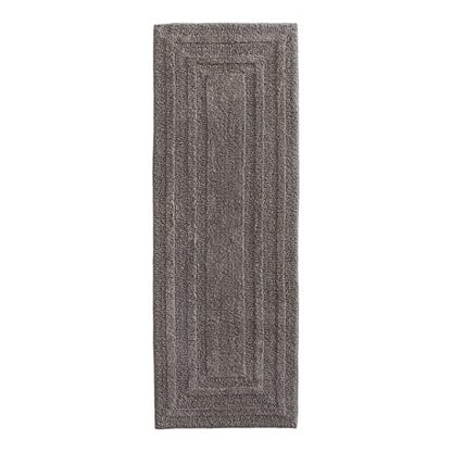 Eddie Bauer - Bathroom Rug, 100% Soft Plush Tufted Cotton Runner Rug, Highly Absorbent, Quick-Dry, and Skid-Resistant Backing (Logan Medium Brown, 22" x 60") - color: Medium Brown, style: 22" x 60"