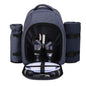 Apollo Walker Picnic Backpack Bag for 2 Person with Cooler Compartment, Detachable Bottle/Wine Holder, Fleece Blanket, Plates and Cutlery Set (2 Person, Navy) - color: Navy, size: 2 Person