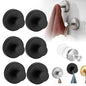 2025 Upgraded No-Drill Hooks, Suction Cup Hooks, Stainless Steel Suction Cup for Shower, Bathroom, Hanging Towels, Mounting on Glass Shower Doors, Tile, Mirrors (Black 6 PCS) - color: Black 6 PCS