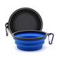 2-Pack Small Dog Travel Bowl, Collapsible Bowls for Dogs, Foldable Cat Water Bowl, Portable Pet Feeding Watering Traveling Dish (Black & Dark Blue) - color: Black & Dark Blue