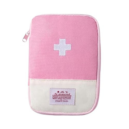 1 Pack First Aid Bag Empty, Empty First Aid Pouch, Mini Portable Medical Bag for Outdoor Camping Hiking Traveling Emergency Bag (Pink - Small) Sports and Outdoors