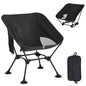 Ultralight Camping Chair,Compact Folding Chair with Anti-Sinking Large Feet and Storage Bag,Lightweight Backpack Chair for Naturehike,Travel,Beach,Hiking - color: Black