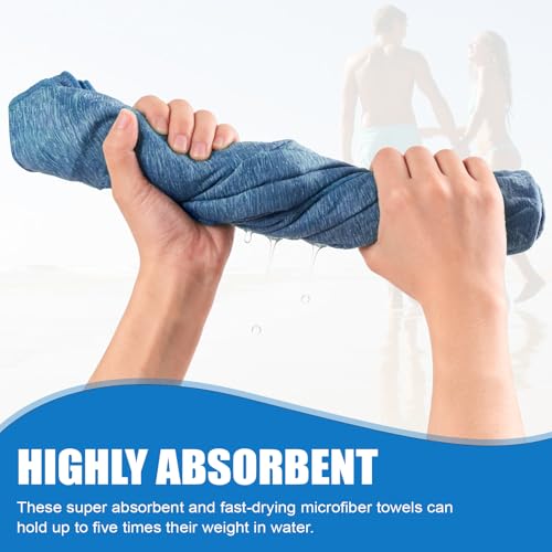Quick Dry Body Towel for Travel,Fast Drying Lightweight Backpacking Hiking Beach Large Swimming Pool Yoga Mat Camping Towel(Blue, 1 Pack XL(31.5X70 Inch) - color: Blue, size: 1 Pack XL(31.5X70 Inch