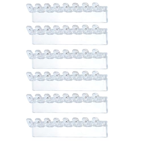 Jewelry Hanging Hooks 6Pcs Plastic Wall Hanger Jewelry Display Rack Multipurpose Adhesive Paste(6Pcs,Transparent)