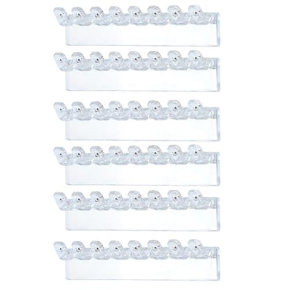 Jewelry Hanging Hooks 6Pcs Plastic Wall Hanger Jewelry Display Rack Multipurpose Adhesive Paste(6Pcs,Transparent)