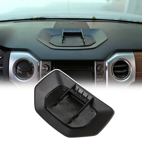 Black ABS Car Center Console Dash Table Storage Tray Fit for Toyota Tundra 2014-2021 Instrument Organizer Phone Holder Cradle Accessories (Without Mobile Phone Holder) - style: Without Mobile Phone Holder