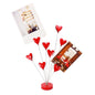 8-Branch Family Tree Picture Frame Holder, Card Photo Clips Holder Desk Stand for Memo Paper Note Photo Christmas Wedding Card Display (Red Heart) - style: Heart