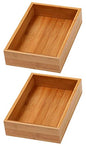 YBM HOME Bamboo Drawer Organizer Storage Box, 2 Pack 6x9x2 inch - size: 6x9x2 Inch (Pack of 2)