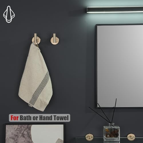 JQK Bathroom Hardware Set, 5-Piece Bath Accessories Set Champagne Bronze Wall Mount Includes 24 in Towel Bar, 9 in HT Bar, TP Holder, Towel Hook x 2, BAS105-CB - color: Champagne Bronze